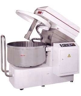 Spiral Mixer can handle 128kg / 282 lbs of dough, Two speed motor